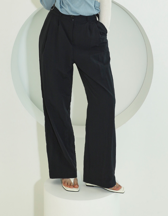 Side two buckle nylon pants (2 Color)