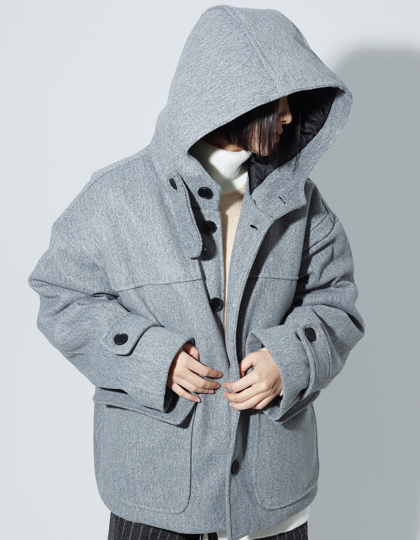Half hood filp coat (2 Color)