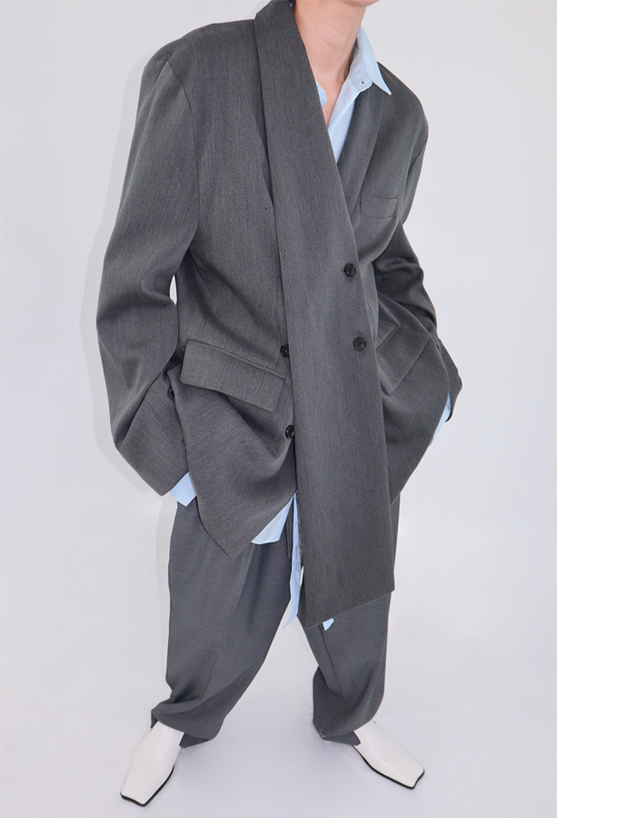 Unisex panel jacket (Gray)