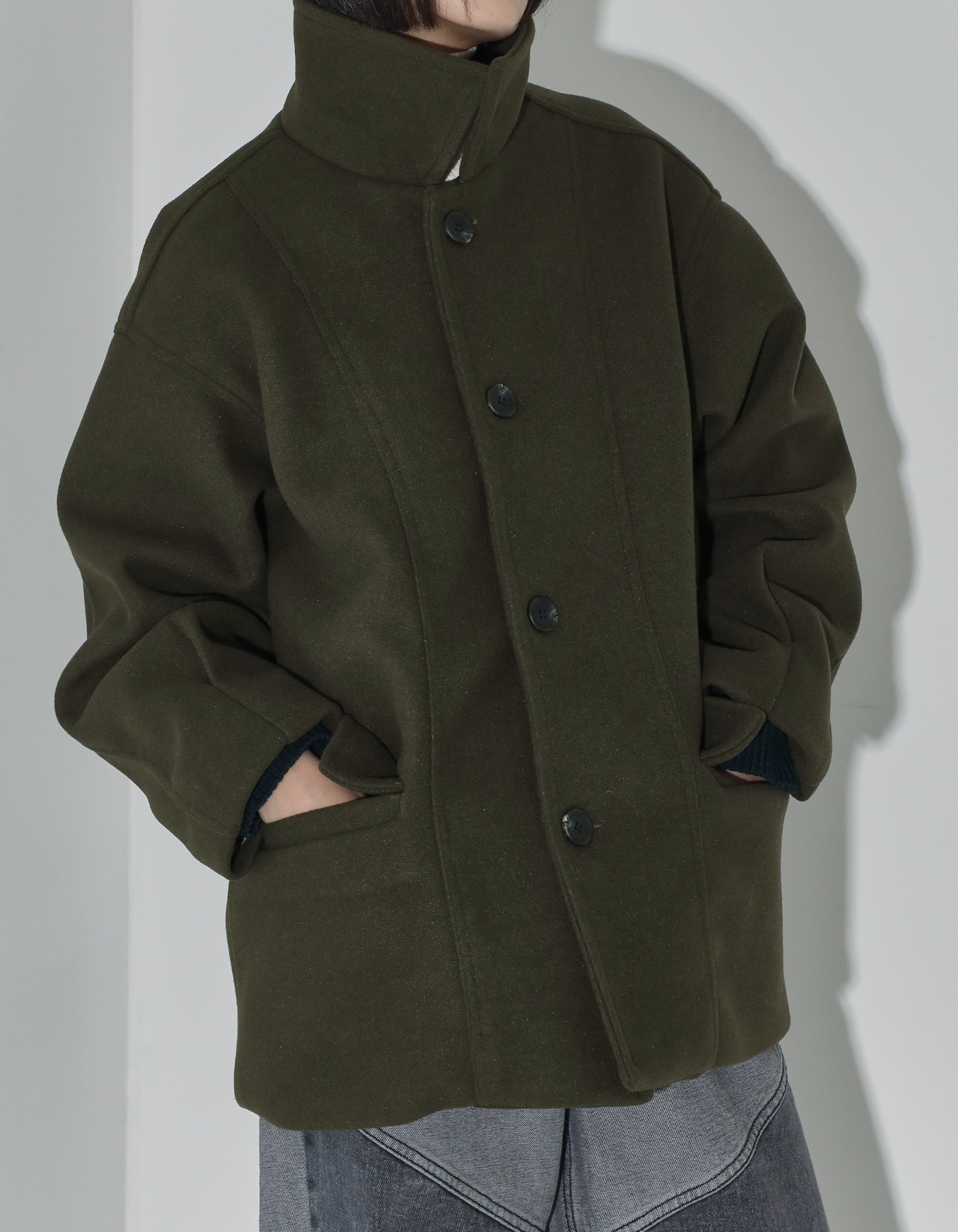 Unisex edd line short coat (3 Color)
