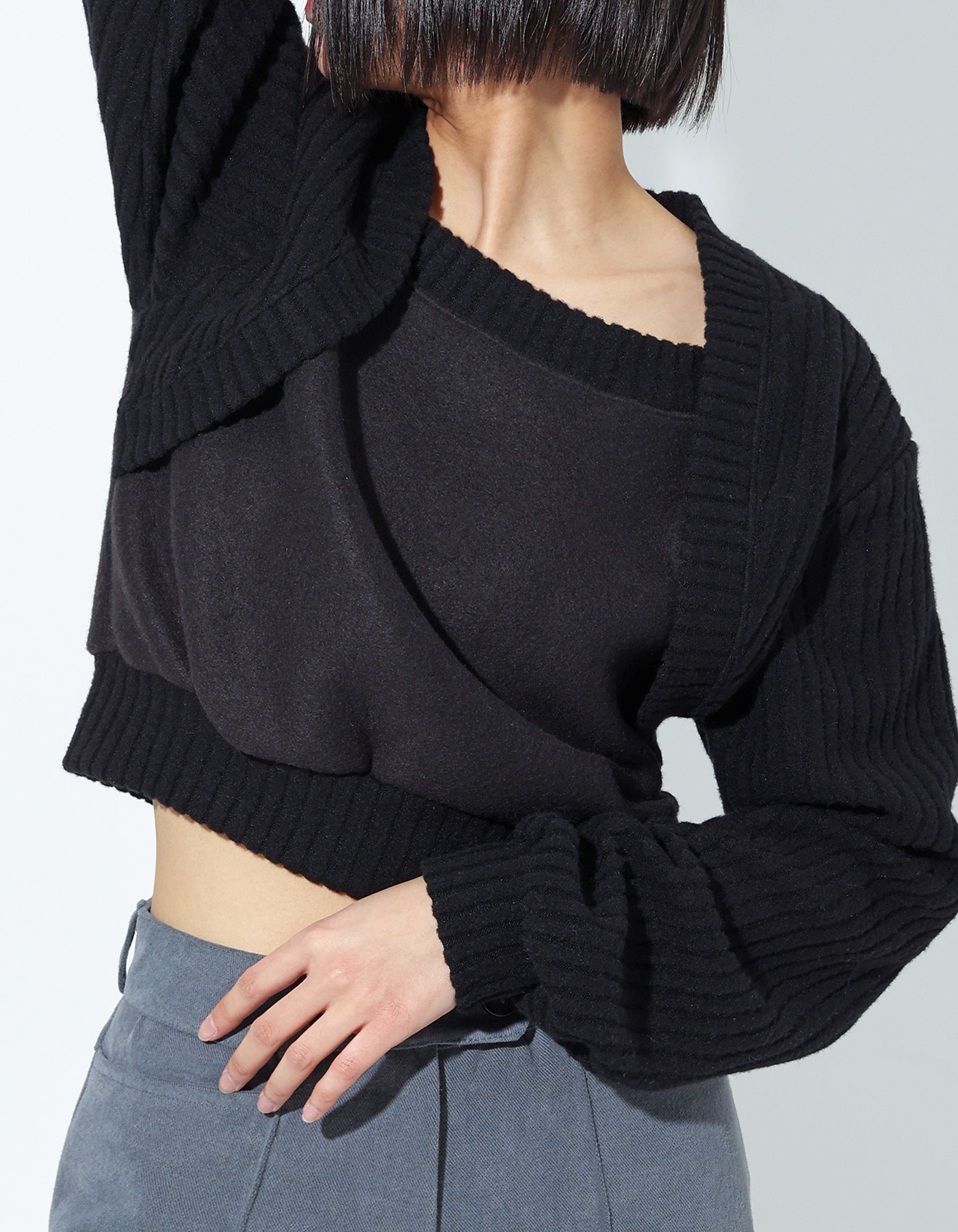 Bolero soft knit sweatshirt (2 Color)