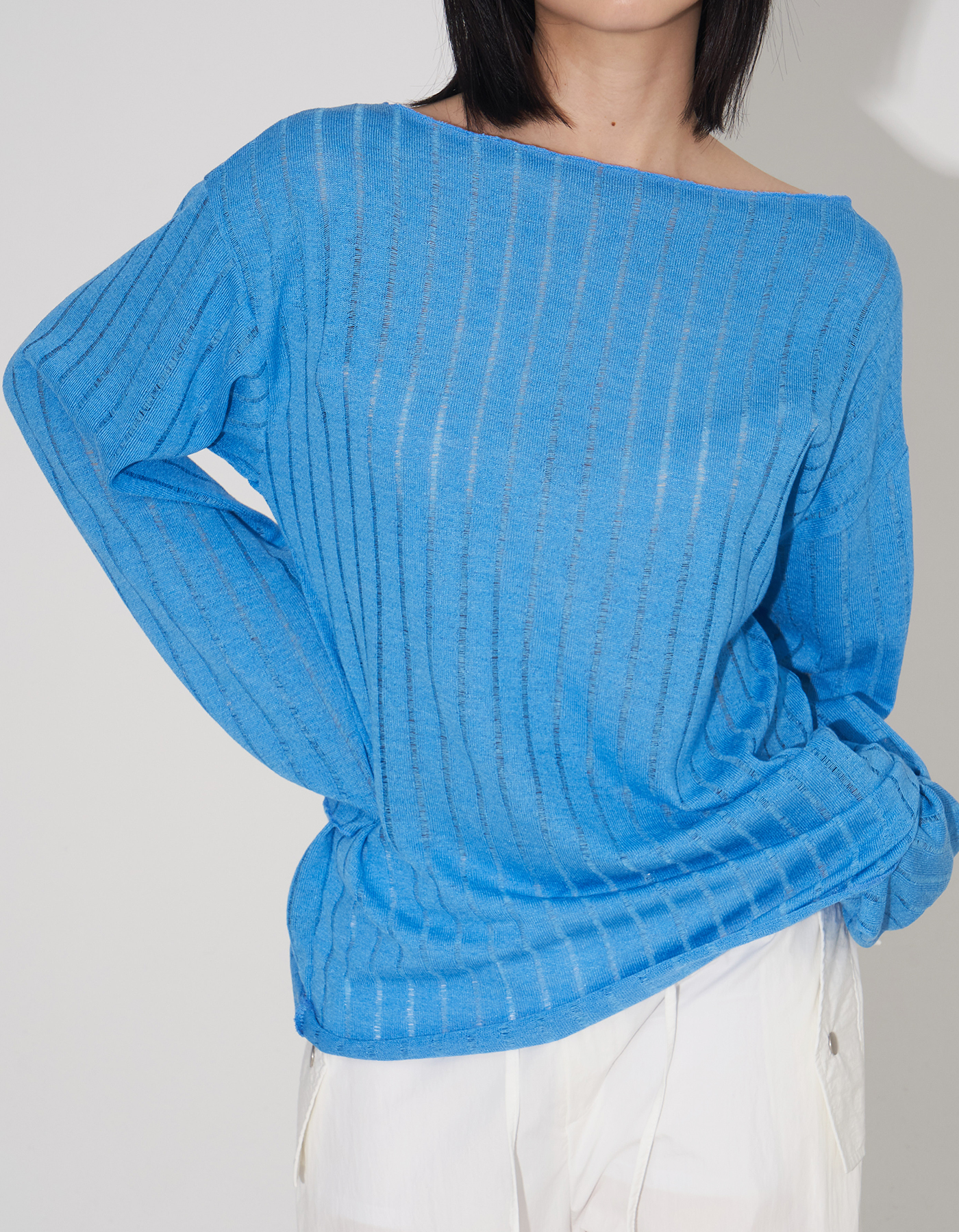 See-through linen summer knit (4 Color)