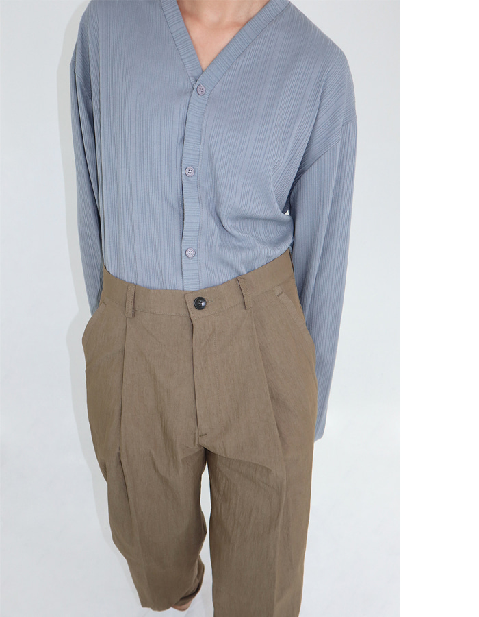 Unisex Cotton Pleats Cardigan (3 Color)