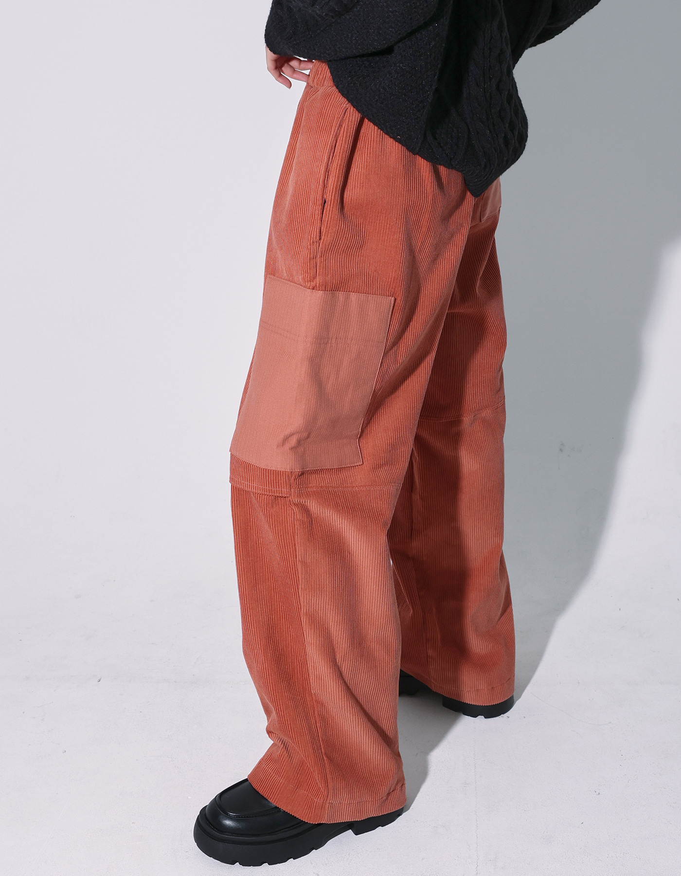 Unisex cotton patch corduroy pants (3 Color)