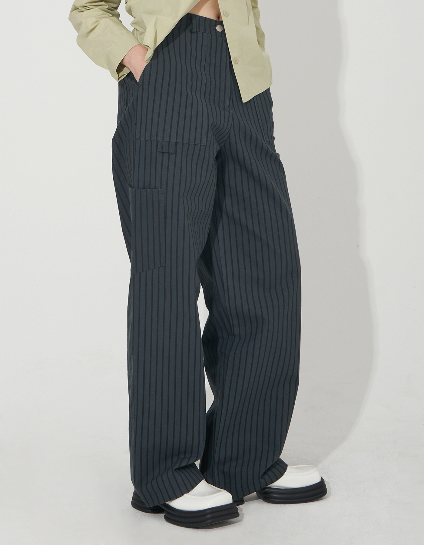 Nemesis stripe cotton pants (2 Color)