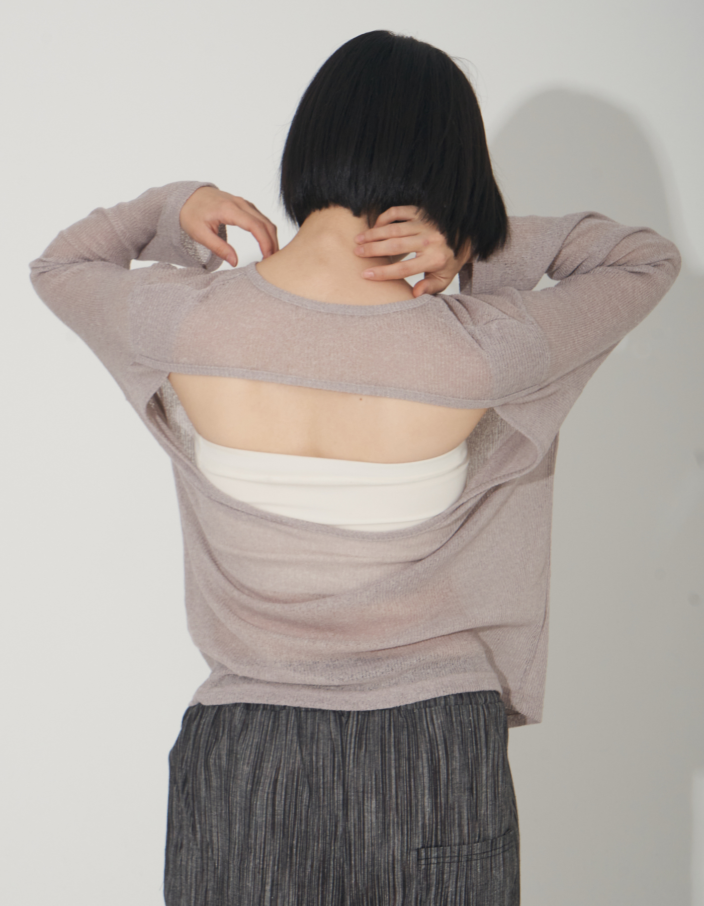 See-through backless summer knit (4 Color)