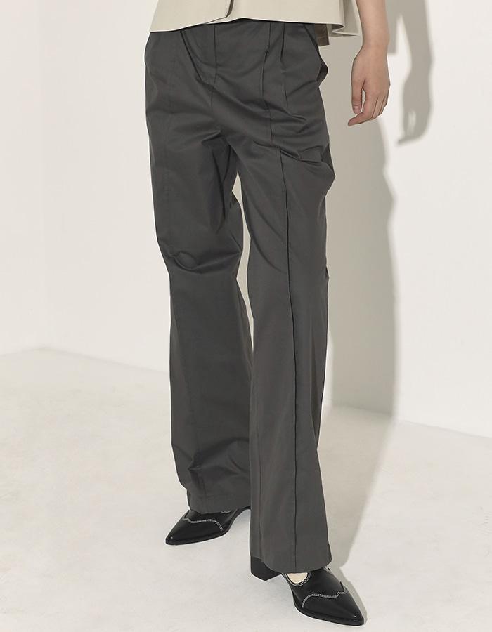 Cotton crease straight pants (2 Color)